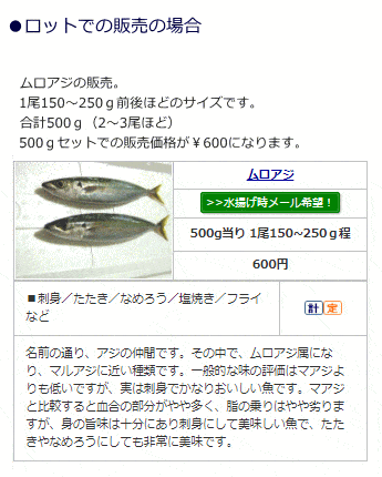 ロット販売の見方