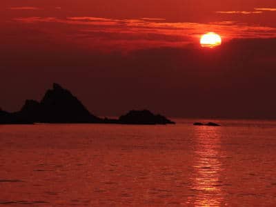 益田の夕日