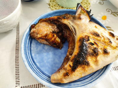 ブリカマの塩焼き