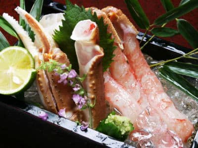 松葉カニの刺身3